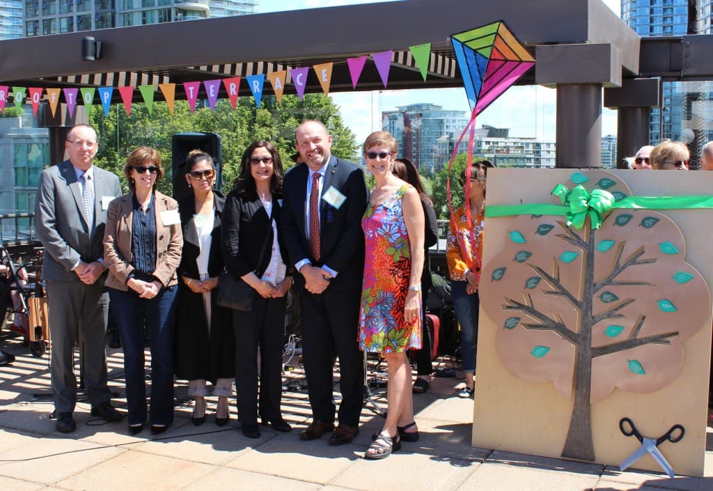 Yaletown Lions Club members at the unveiling of a donor tree