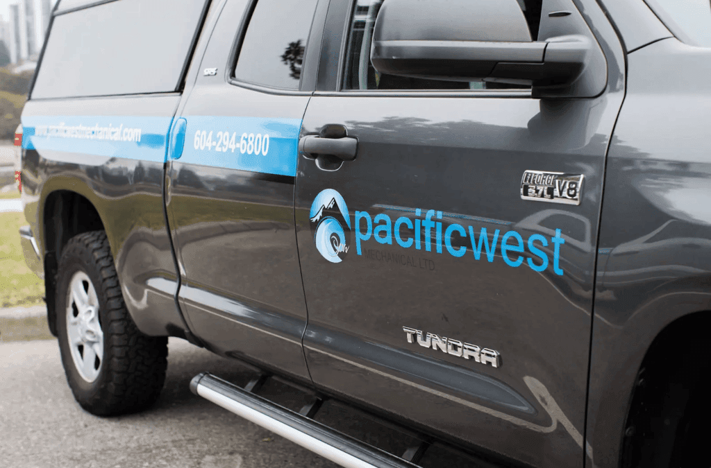 A Pacific West Mechanical service truck